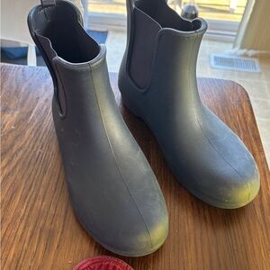 Navy Ankle Rain Boots